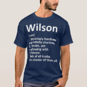 WILSON定義名パーソナライズされたギフおもしろいト Tシャツ (正面)