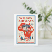 Wilson Airways Vintage Poster 1937 ポストカード (スタンド正面)