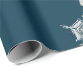 WILSON BENTLEY SNOW FLAKE COLLAGE ON NIGHT BLUE ラッピングペーパー (ロールコーナー)