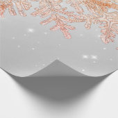 WILSON BENTLEY SNOWFLAKES PINK AND GRAY ラッピングペーパー (角)
