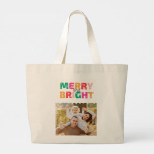 Wilson Familyのジュンボトートのクリスマス+お祝い ラージトートバッグ