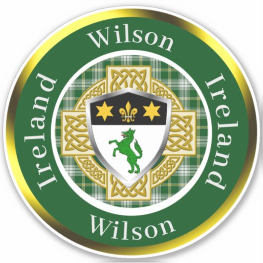 Wilson Irish Shield/Celtic Cross Personalized シール (正面)