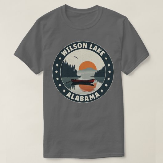 Wilson Lake AlabamaサンセットTシャツ Tシャツ (デザイン正面)