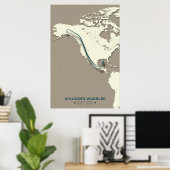 Wilson’s Warbler Migration Map – Minimalist ポスター (ホームオフィス)