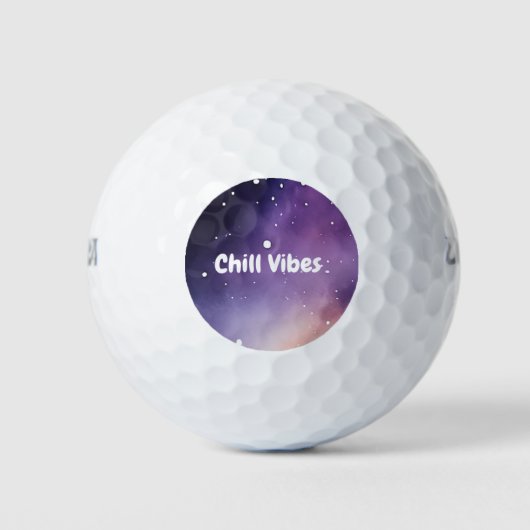 Wilson Ultra Distance ゴルフボール - Chill Vibes デザイン (正面)