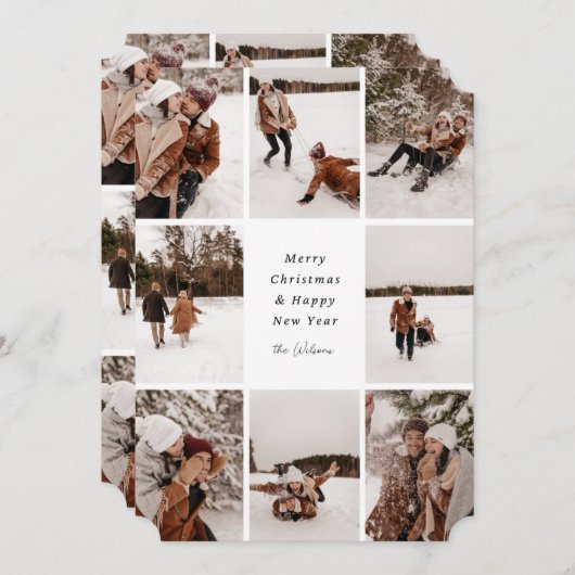 Wilson's Family Holiday Cardを使用したメリークリスマス シーズンカード (正面/裏面)