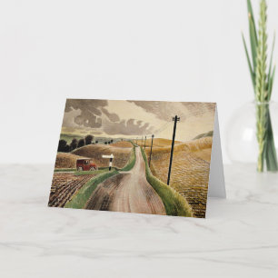 Wiltshire Landscape、Eric Ravilious art カード