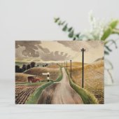 Wiltshire Landscape、Eric Ravilious art カード (スタンド正面)