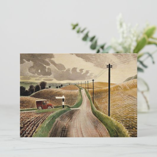 Wiltshire Landscape、Eric Ravilious art カード (スタンド正面)