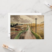 Wiltshire Landscape、Eric Ravilious art カード (正面/裏面インサイチュ)