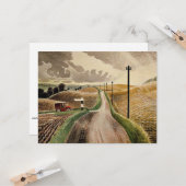 Wiltshire Landscape、Eric Ravilious art カード (正面/裏面インサイチュ)