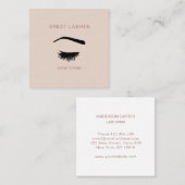 Wimpern Augenbrauen Visitenkarte スクエア名刺 (正面/裏面)