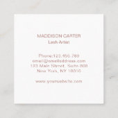 Wimpern Augenbrauen Visitenkarte スクエア名刺 (裏面)