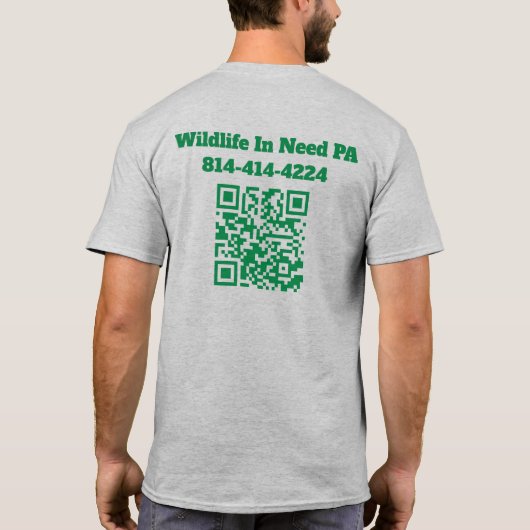 WINロゴ入りメンズTシャツ（背面QRコード付き） Tシャツ (裏面)
