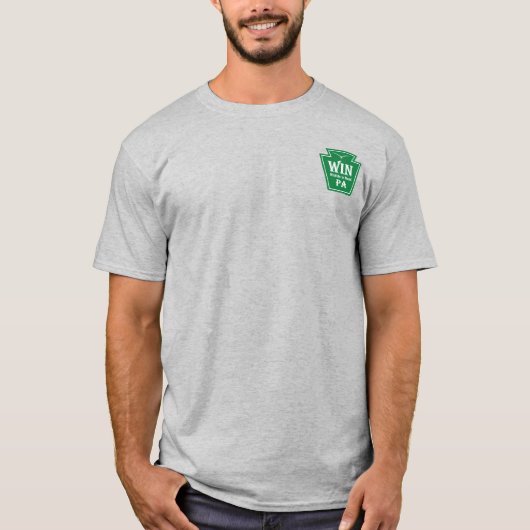 WINロゴ入りメンズTシャツ(背面QRコード付き) Tシャツ (正面)