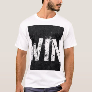 WIN ダメージ加工 グランジテキスト Tシャツ