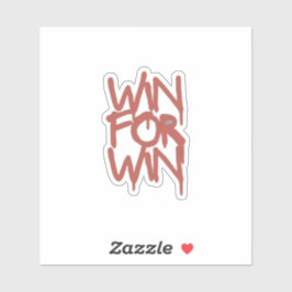 "Win for Win Sticker – Start Your Day Like a Game! シール