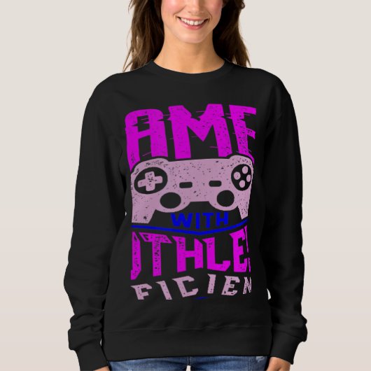 WIN GAMES WITH RUTHLESS EFFICIENCY Gaming スウェットシャツ (正面)