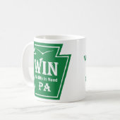 WIN Logo Mug コーヒーマグカップ (正面左)