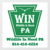 WIN Logo Window Cling-White background ウィンドウサイン (シート)