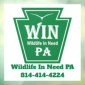 WIN Logo Window Cling-White background ウィンドウサイン (シート3)