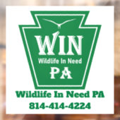 WIN Logo Window Cling-White background ウィンドウサイン (シート2)