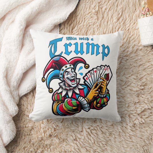 Win With A Trump - Gewinne mit einem Trumpf クッション (ブランケット)