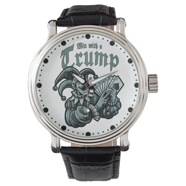 Win With A Trump - Gewinne mit einem Trumpf 腕時計 (正面)