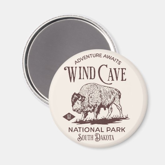 Wind Cave National Park Gift for nature Lovers マグネット (正面/裏面)