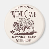 Wind Cave National Park Gift for nature Lovers マグネット (正面)