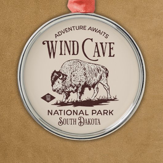 Wind Cave National Park - Hiking Lovers Gift メタルオーナメント