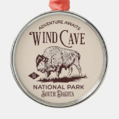 Wind Cave National Park - Hiking Lovers Gift メタルオーナメント (正面)