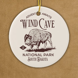 Wind Cave National Park South Dakota セラミックオーナメント