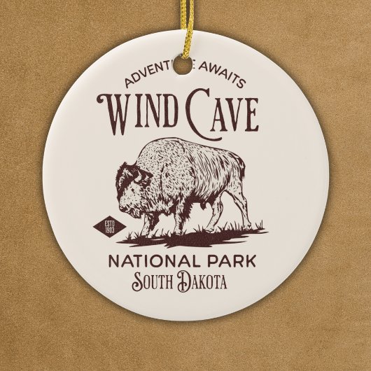 Wind Cave National Park South Dakota セラミックオーナメント