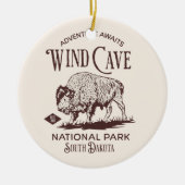 Wind Cave National Park South Dakota セラミックオーナメント (正面)