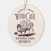 Wind Cave National Park South Dakota セラミックオーナメント (左)