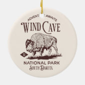 Wind Cave National Park South Dakota セラミックオーナメント (裏面)