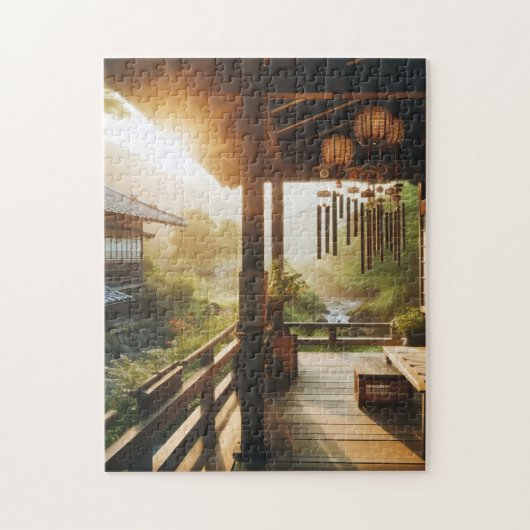 Wind Chimes on the Porch – Japanese Summer Puzzle ジグソーパズル (縦)