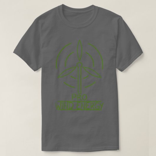 Wind energy wind turbine wind power renewable ener tシャツ (デザイン正面)