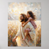 Wind of Faith, Christian Wall Art, Jesus and Girl, ポスター (正面)