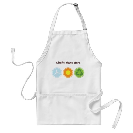 Wind Solar Recycle Organic Planet Aprons スタンダードエプロン (正面)