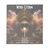 Wind Storm Fractal Artメモ帳 ノートパッド (正面)
