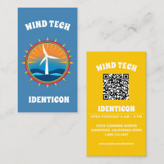 WIND TECH with QR code 名刺