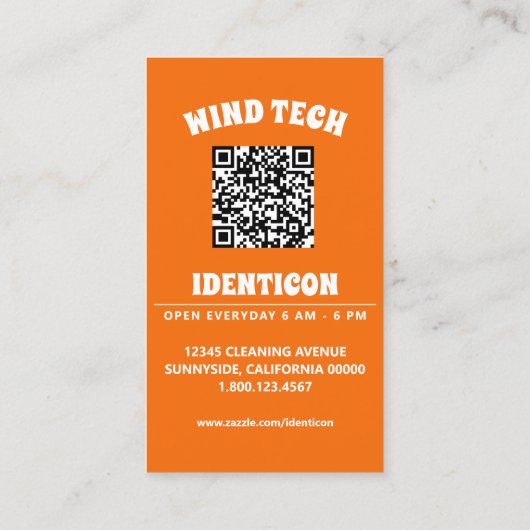 WIND TECH with QR code 名刺 (裏面)