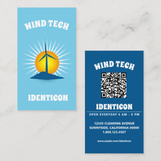 WIND TECH with QR code 名刺