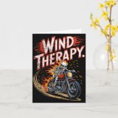 Wind Therapy Motorbike Motorcycle Men Women  カード (黄色い花)
