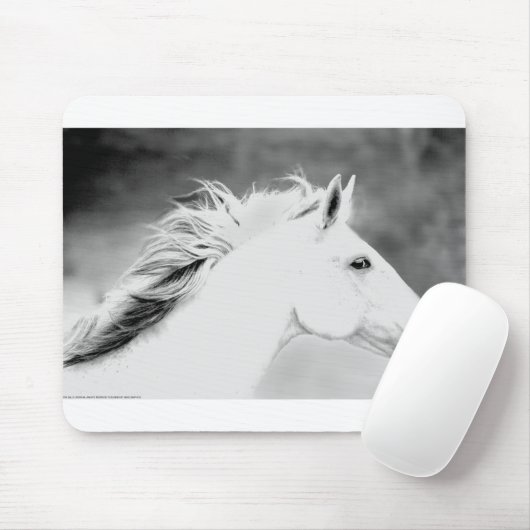 Wind.tifのLIN26BWの鬣 マウスパッド (マウス)