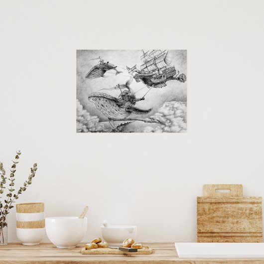 "Wind Whales" Poster ポスター (キッチン)