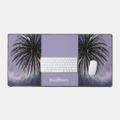 Windblownパームツリートロピカルパープルカスタマイズ デスクマット (キーボード&マウス)