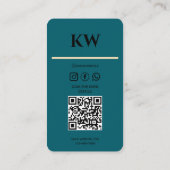 Windblown Hair名刺 – モダン & エレガント 名刺 (裏面)